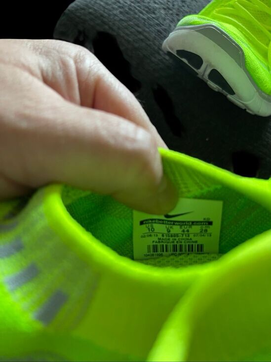 Nike Free Men\'s Volt Neon Green Flyknit Running Sneaker Shoes Size 10 main image 6